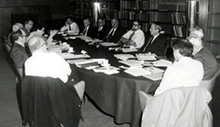 Meeting of the CBF organizing committee on April 28, 1978, at Rockefeller University, NY (Charles Babbage Institute, University of Minnesota, MN)