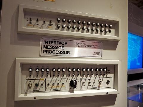 A BBN Interface Message Processor (IMP) — the hardware that built the ARPANET, the network Lawrence Roberts directed.