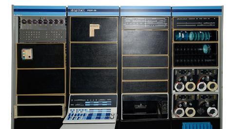 A DEC PDP-15 minicomputer — Digital Equipment Corporation, where Gordon Bell led engineering.