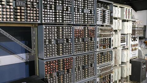 The Harwell Dekatron (WITCH) computer, restored and operating at The National Museum of Computing.