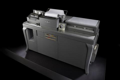 An IBM tabulating machine, a descendant of Herman Hollerith's punched-card technology.