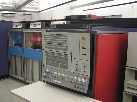 An IBM System/360 mainframe (introduced 1964).