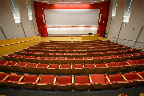 A university lecture hall.