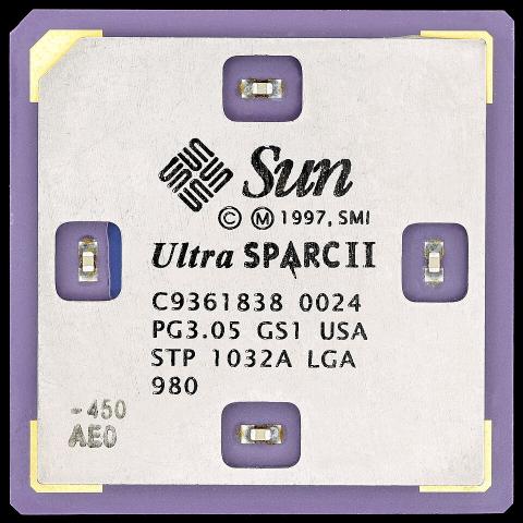 A Sun Microsystems SPARC microprocessor.