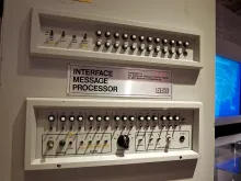 A BBN Interface Message Processor (IMP) — the hardware that built the ARPANET, the network Lawrence Roberts directed.