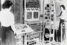 The Colossus codebreaking computer at Bletchley Park, built under Tommy Flowers.