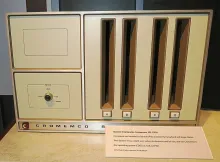 A Cromemco System Three microcomputer (1970s) — an S-100 machine of the kind that ran CP/M.
